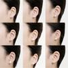 Silver Plated Korean Style Stud Earrings for Women Creative Ear Hole Design Allergy Free Fine Jewelry Accessories