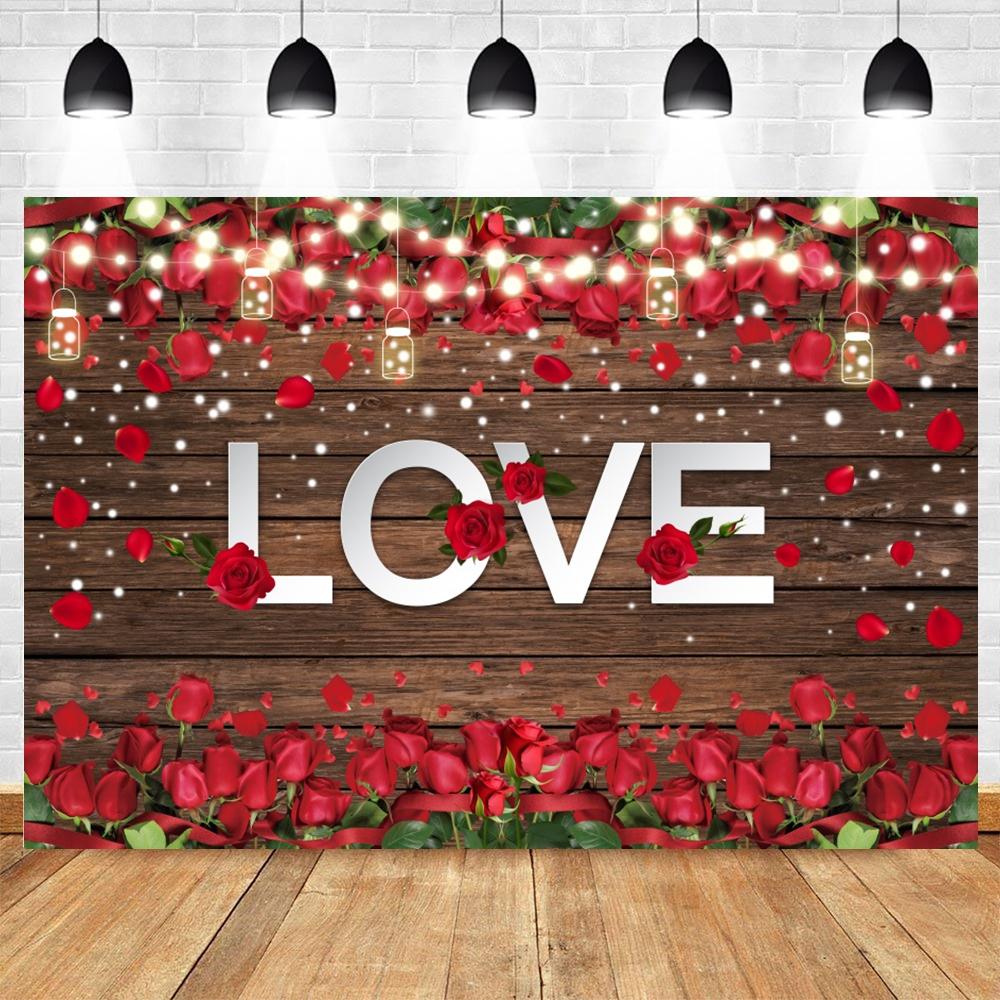 Valentine's Day Rose Balloon Theme Banner Background, Wedding Celebration Valentine Day Party Decoration Photography Background16