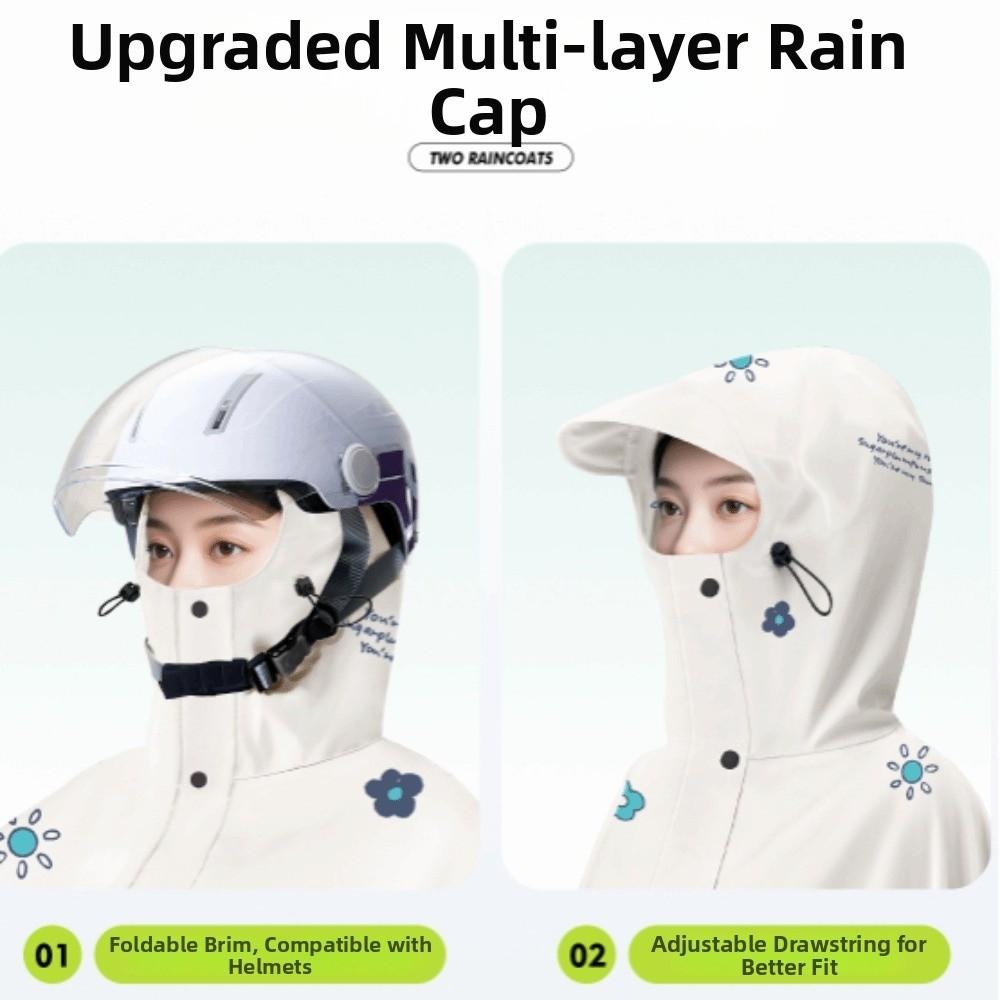 High Neck Vehicle Raincoat Waterproof Motorcycle Raincoat Electric Bicycle Raincoat Heavy Rain