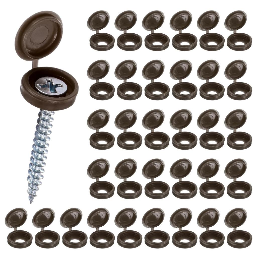 Plastic Nails Hinged Screw Caps Protective Self-tapping Screws Decorative Cover Furniture Hardware Nuts Bolts Folding Cap