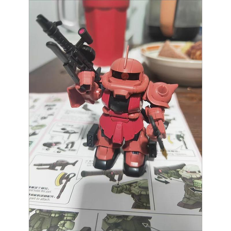 Mengshan Model Sdcs Mass Production Type Green Red Zaku2 Action Figure Model Gift Toy Collectibles