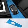 For BMW 3 Series F30 F31 F34 F35 3GT Car Multimedia Switch Knob Panel Trim Frame Sticker Made of Alcantara Interior Accessories LNYCP1