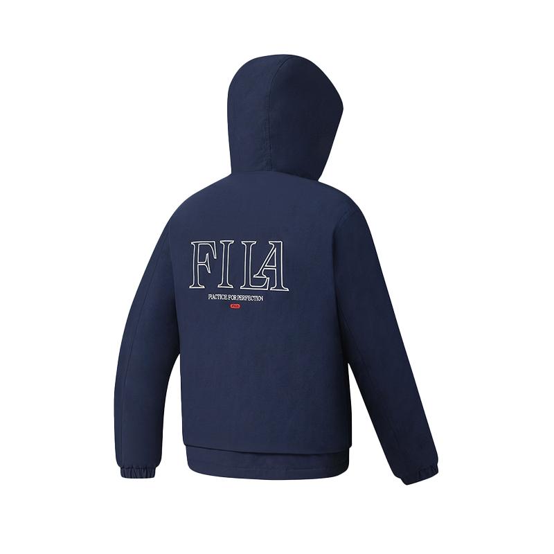Fila Tennis Fashion Trendy Minimalist Casual Retro Sports Warm Comfortable Loose Hooded Down Jacket Men Jacket Sky-Blue A11M543905FBU