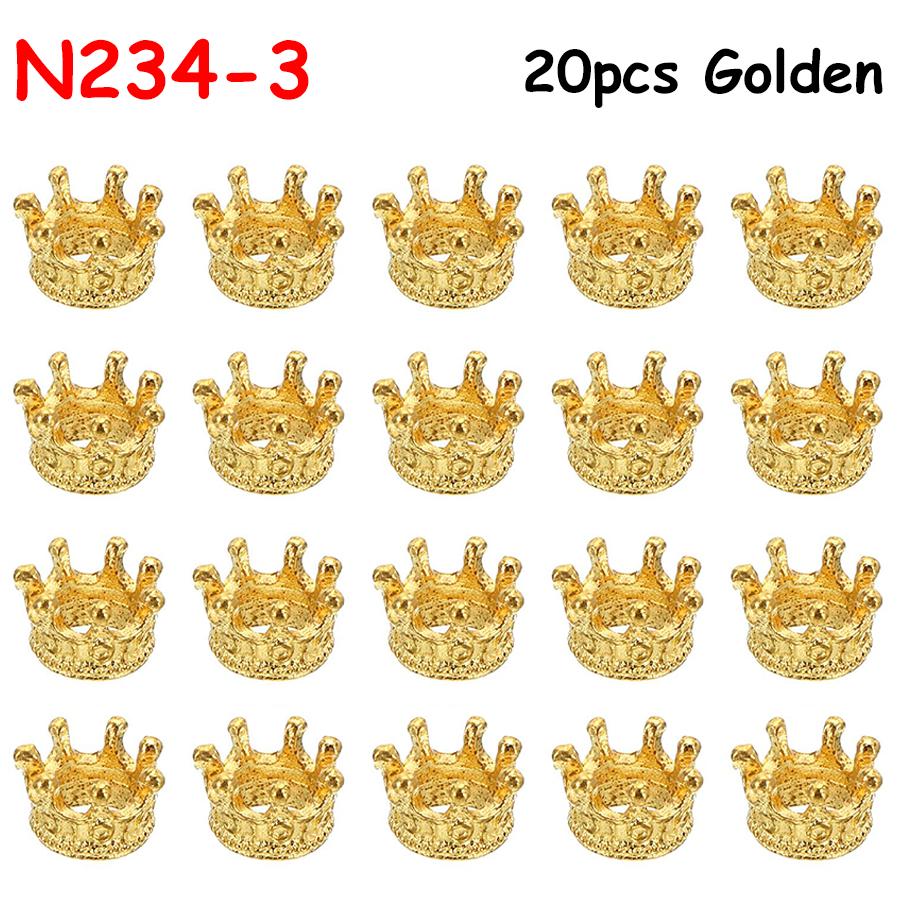 20pcs 1cm Mini Alloy Crown Charms Loose Beads Pendants Dollhouse Metal Crown Miniature Jewelry Making Necklace DIY Crafts