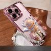 Crystal Rose Suitable for Iphone16 IPhone Case 15 High-end Sense 14promax Electroplated Flash Powder 13 Transparent