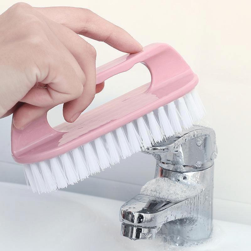 Multifunctional Handheld Cleaning Brush Shoe Brush Laundry and Bathroom Durable Plastic Manual Power-free Mode