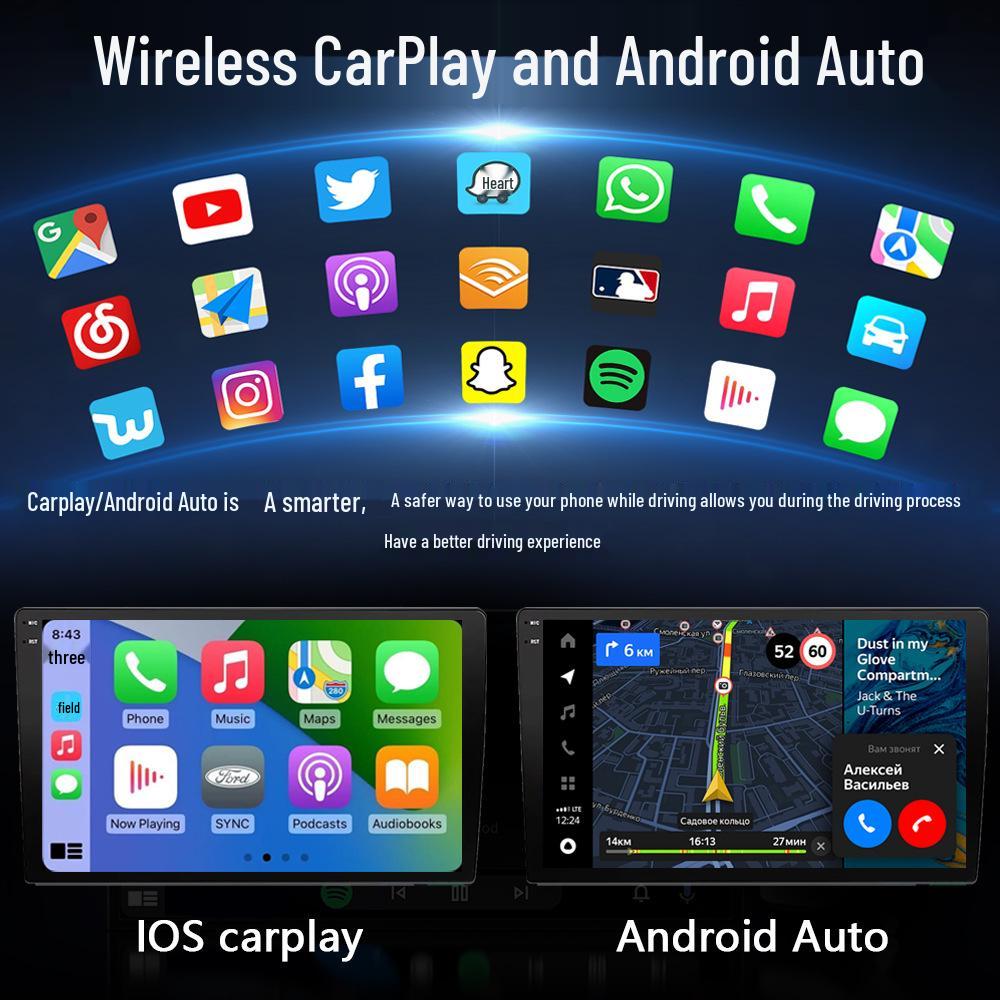 2K Vehicle Navigation CarPlay Universal Android Smart AV Central Control 360° Integrated System with Large Screen