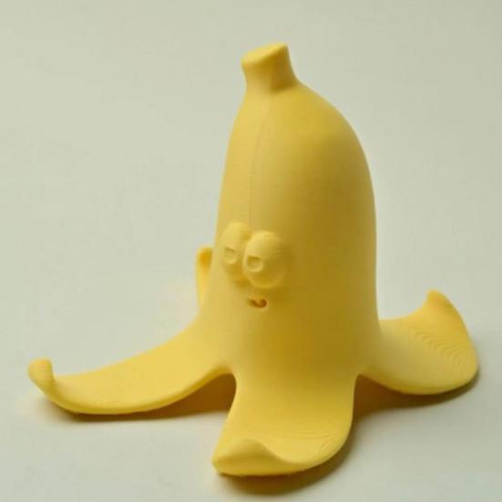 Cute Yellow Banana Peel Phone Holder 3D Printed Funny Banana Desktop Cell Phone Stand for All Mobile Phones