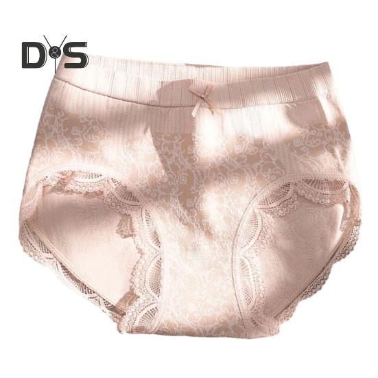 Damen-Höschen aus Spitze, hohe Taille, Blumendruck, Bauchkontrolle, postpartale Schleifendekor, weich, antiseptisch, dehnbar, atmungsaktiv, nahtlos