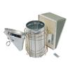 Beekeeping Stainless Steel Leather Smoker Anti-scalding Cover Bottom Manual Smoke Maker Drive Away Bees Hive Box Tool 1 Set