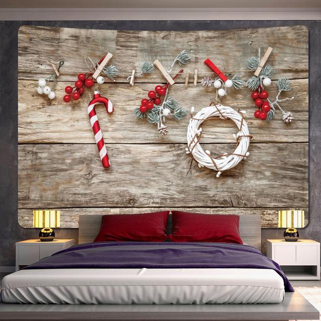 Frohe Weihnachten Wandbehang Hippie Heimdekoration Hintergrund Stoff großformatiger Wandteppich Böhmische Dekoration Reisematratze