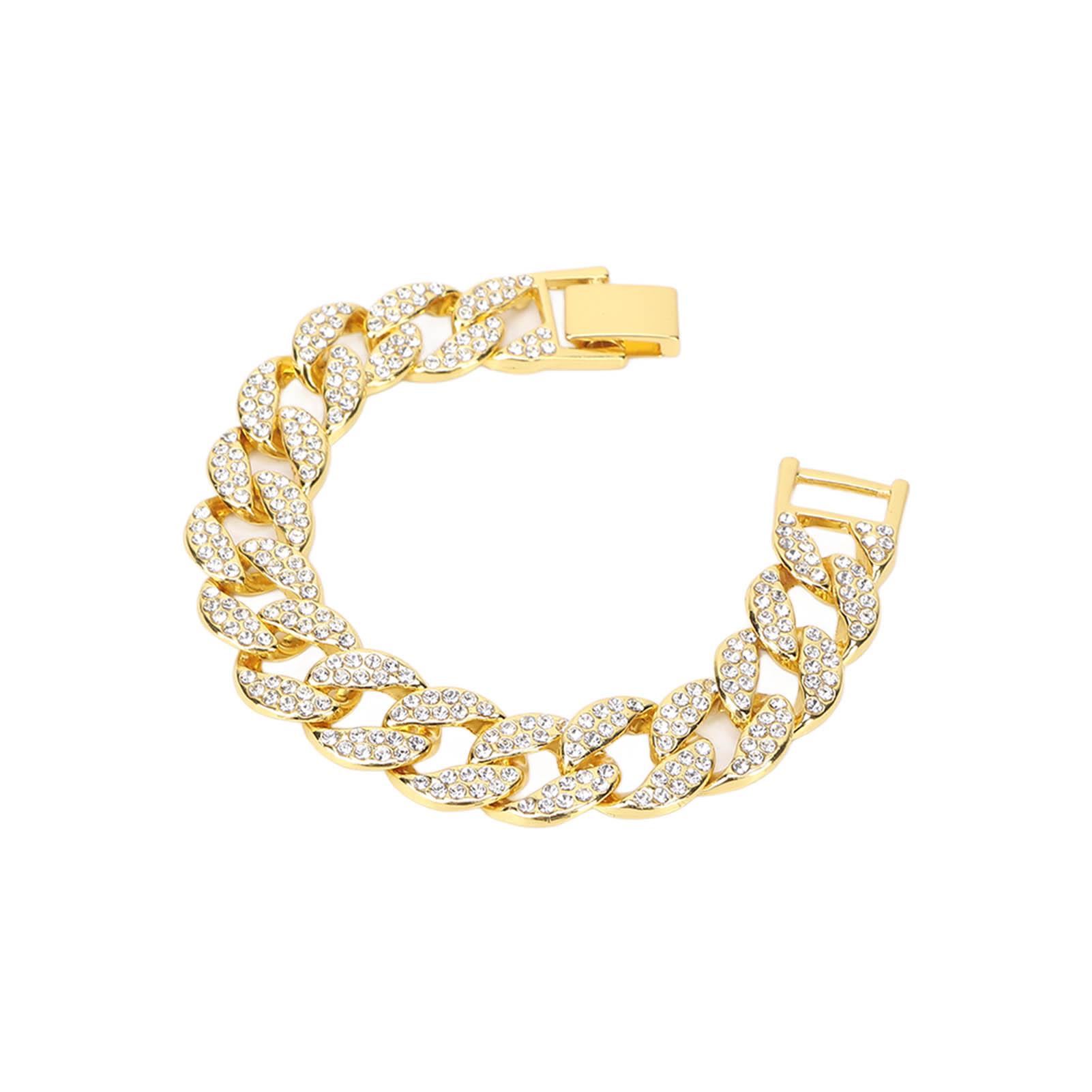 Cuban Bracelet Hip Hop Clasp Chain Jewelry for Men Women Couple