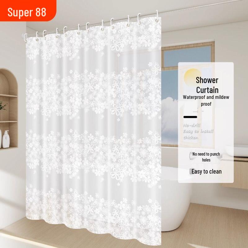 LIEI Waterproof Anti-Mildew Shower Curtain