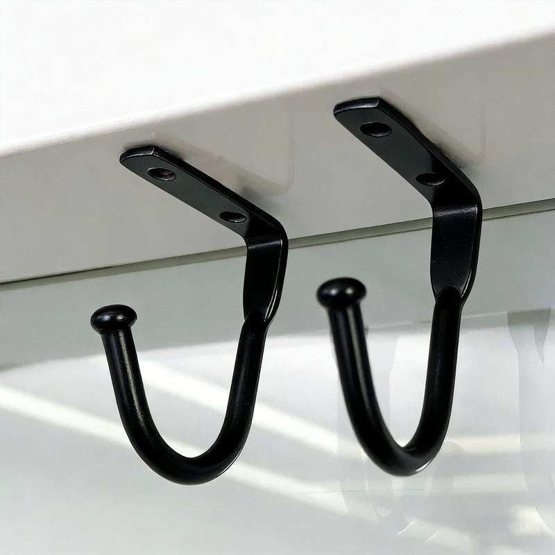 Screw Mounted Ceiling Hooks Heavy Duty Metal Hangers Kitchen Closet Wall Mount Hangers for Hanging Coats Towels Bags Caps Hook