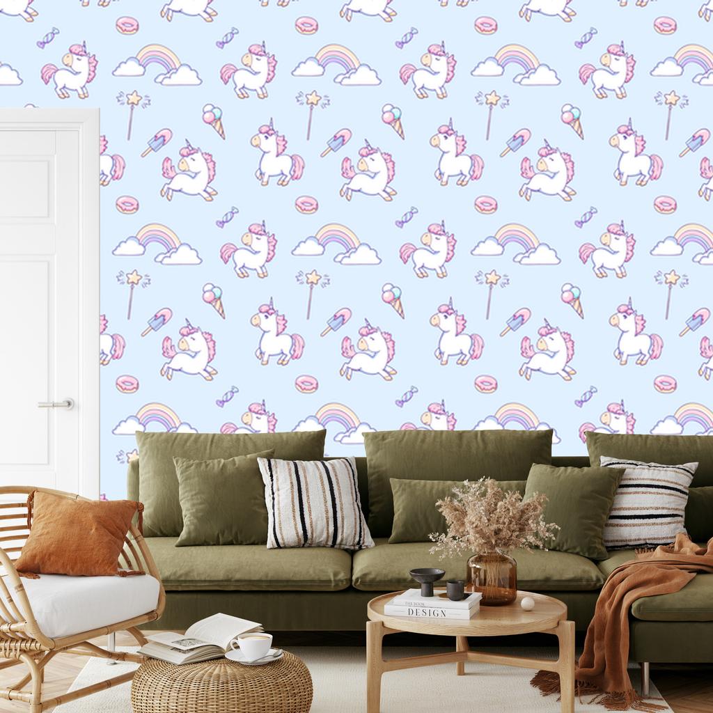 Magical Unicorns Wallpaper for Living Room and Bedroom 50x1000