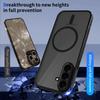 KEYSION Magnetic Phone Case for for Samsung A57 5G A37 Silicone+PC Matte Translucent Shockproof Back Cover for Galaxy A37 A57 5G