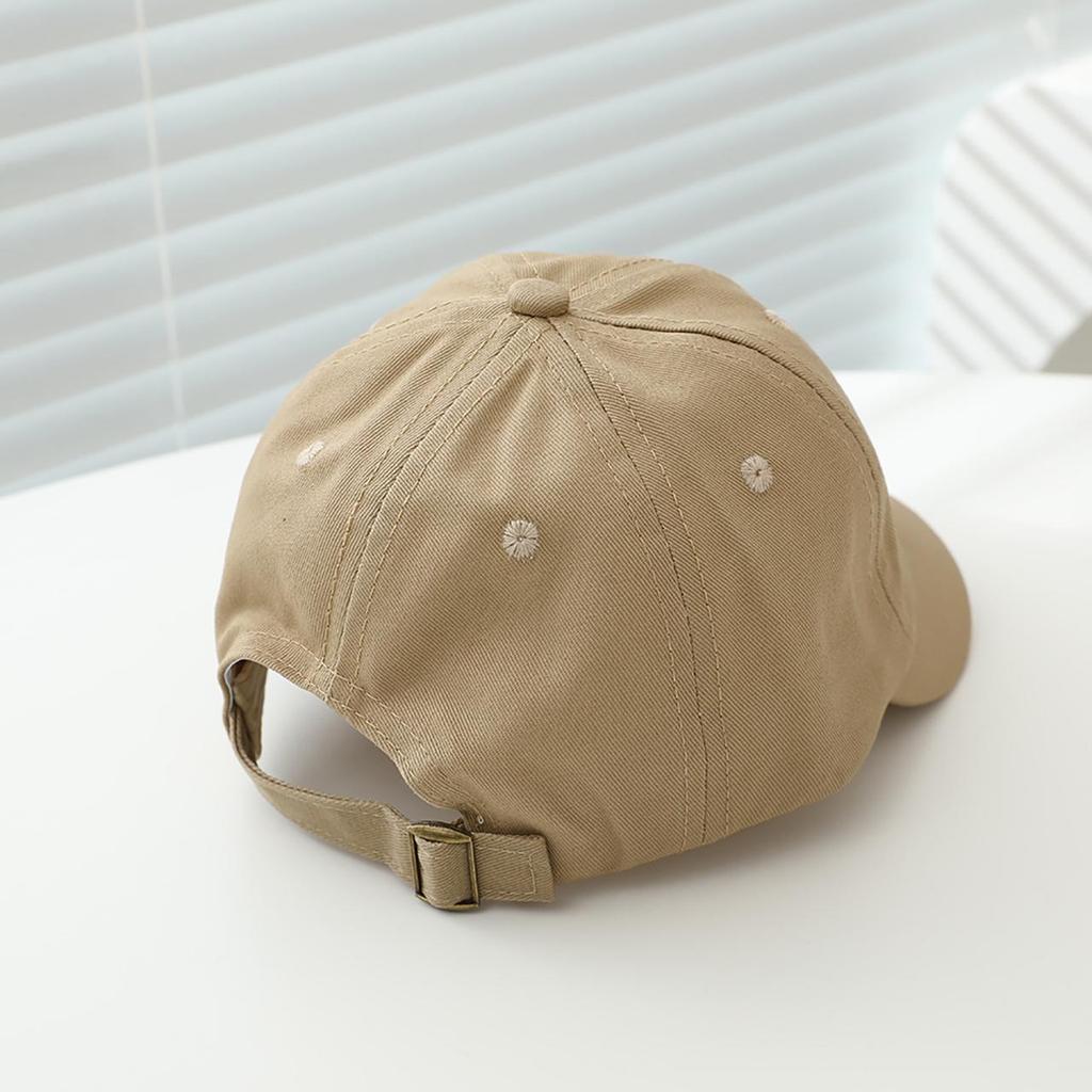 Cute Embroidery Baby Baseball Cap Short Brim Peaked Hat for Toddler Boys Girls Adjustable Sun Hats