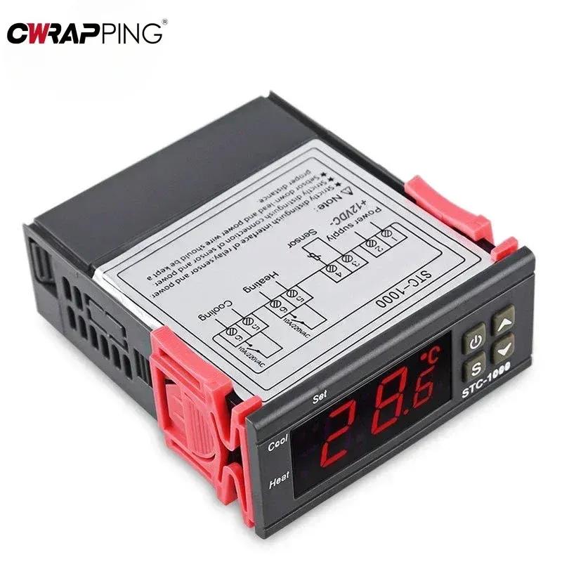 Temperature Controller STC-1000 Digital LED Heating Cooling Centigrade Thermostat 2 Relays Output with NTC Sensor Probe 12v 24v