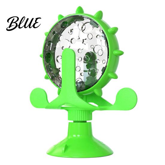 Cat Treat Toy Windmill Dispenser Interactive Rotating Food Dispenser Toy