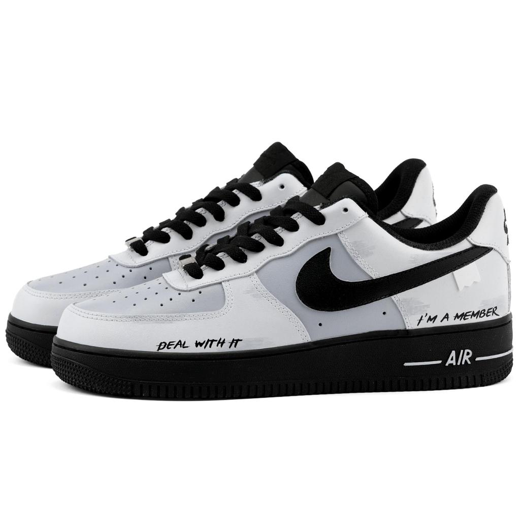 Nike Air Force 1 Height Increasing Low Top Skateboard Shoes Unisex Concrete Gray CW2288-001(Team975-)