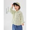 Boys' Plaid Shirt Jacket for Spring and Autumn 2026 New Style Children's Clothing Fresh Shirt Top Trendy