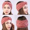 Dámska pletená čelenka do vlasov Uzol Háčkovanie Zimné náušník Twist Vlnené čelenky Pokrývka hlavy Turban Obväz na hlavu Bandáž do vlasov Doplnky do vlasov