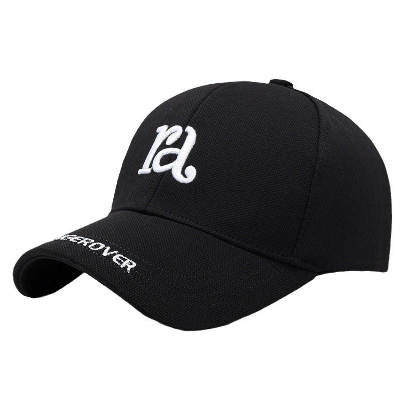 New embroidered hard top hat men's and women's autumn fashion versatile baseball cap trendy letter cap