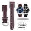 20 21mm Řemínek k hodinkám Pro Iwc Pilot Malý princ IW327004/IW377714 Mark16/17/18 Portugalský Originální kožený řemínek kožený náramek
