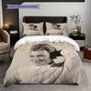 Johnny Hallyday Retro Records bedding, duvet cover, pillowcase, home decoration, birthday gift (1 * duvet cover+2 * pillowcase, coreless)