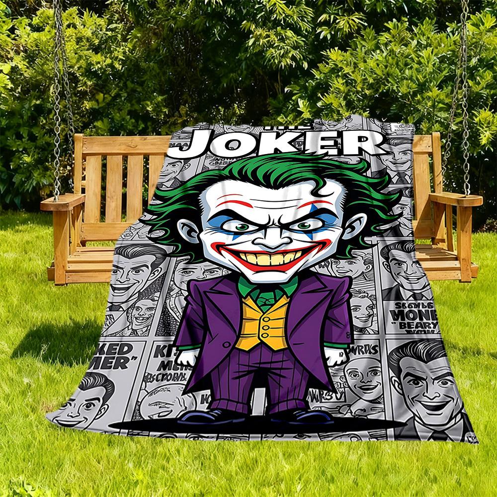 

1PC Joker Comics Outdoor Flannel Throw Blanket - HD Printed Lightweight Soft Warm All-Season Blanket for Sofa, Bed, Travel - Machine Washable072 130cmx150cm