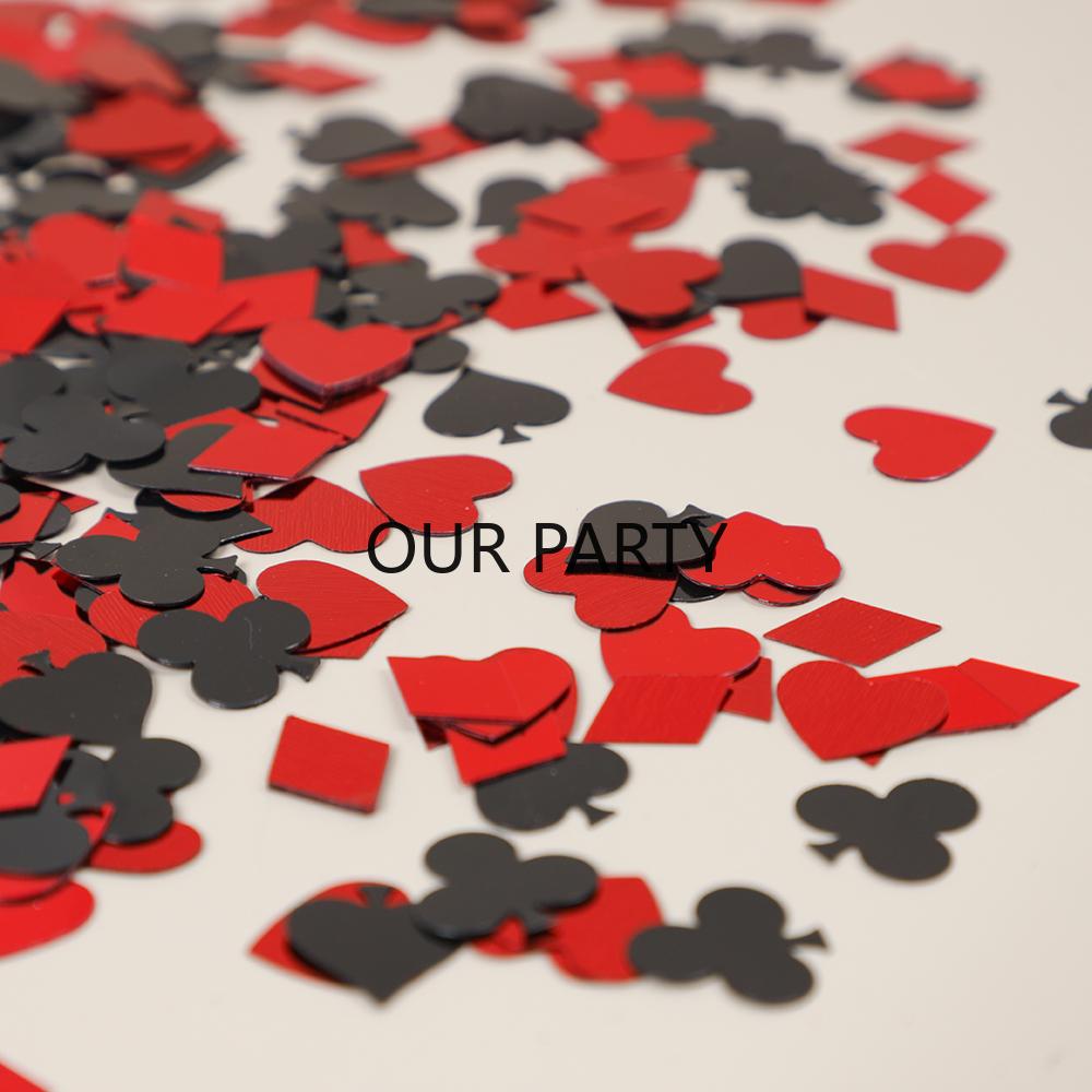 30g/bag Casino Las Vegas Poker Sequin Confetti Game Night Theme Table Scatter for Adults Boy Birthday Wedding Party Decoration
