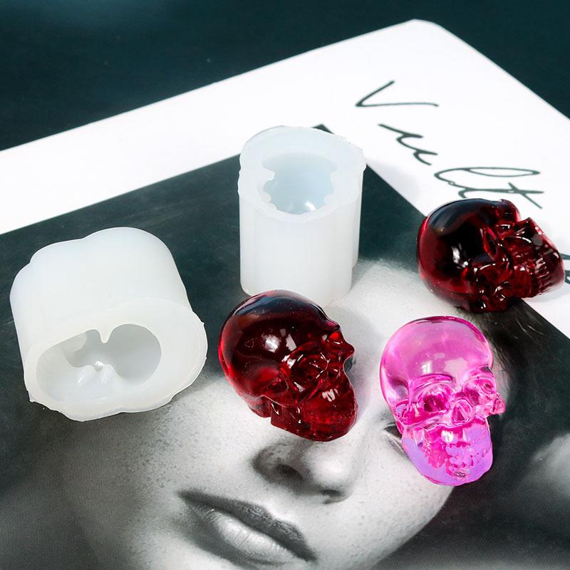 Diy Resin Candle Plaster 3D Skull Silicone Mold Epoxy Resin Halloween Decoration Ornament Tools Handmade Crafts Casting Mold