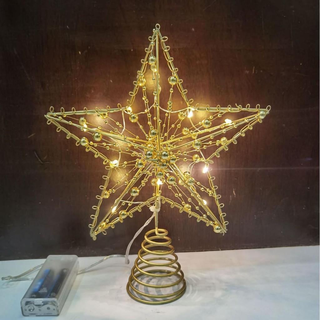 Yuzhu Line Tree Top Star Christmas Tree and Window Decorations