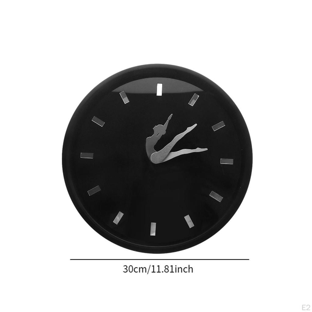 Ballerina Girl Wall Clock Ballet Dancing Hanging Decor Decorative Minimalist Modern Gift Metal
