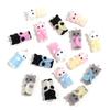 Kawaii 3D Flocking Cat Charm Cute Cartoon Cat Ornament Earring Keychain Pendant Accessories Diy Crafts Jewelry Make