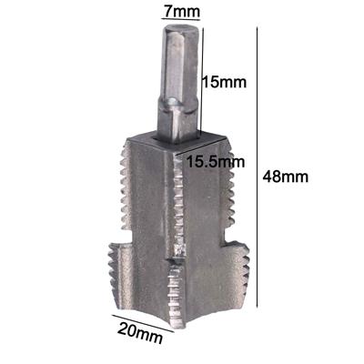 PVC For Pipe Threader Kit for Electric Drill with 12In and 34In Internal Thread Opener for PVC Plastic For Pipes