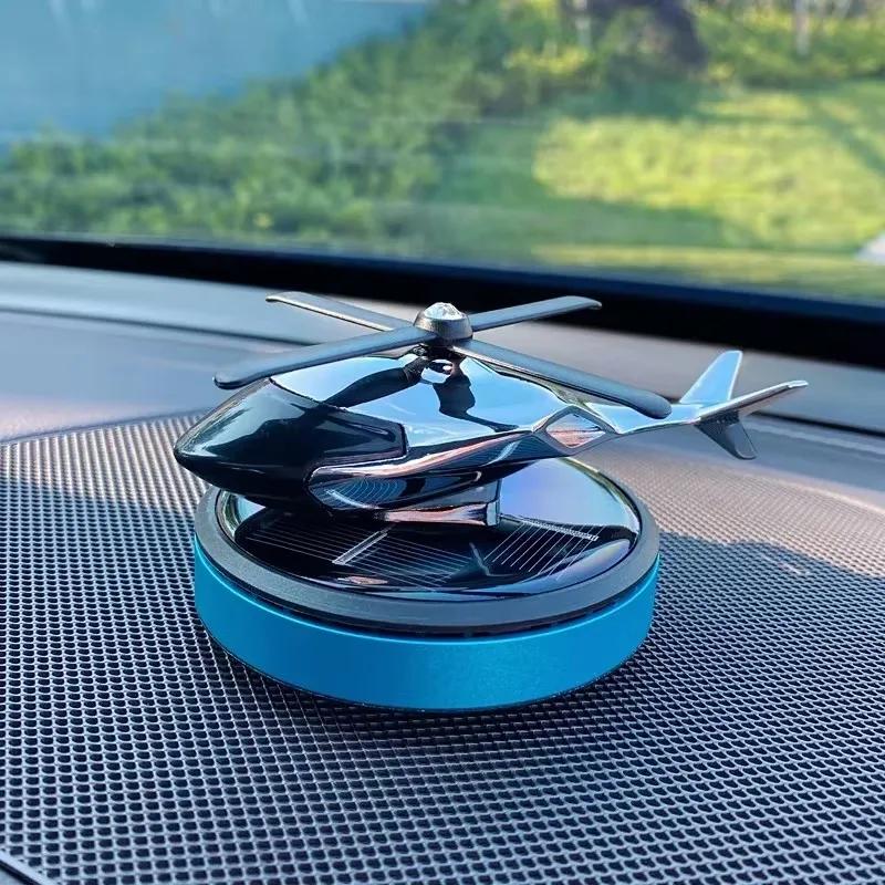 NEW Car ornament decoration Car perfume decoration Solar rotating aircraft creative personality car console decoration supplies
