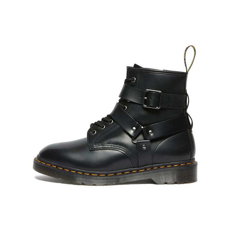 Dr. Martens Cristofor Leather Harness Lace Up Boots 'Black' 27485001