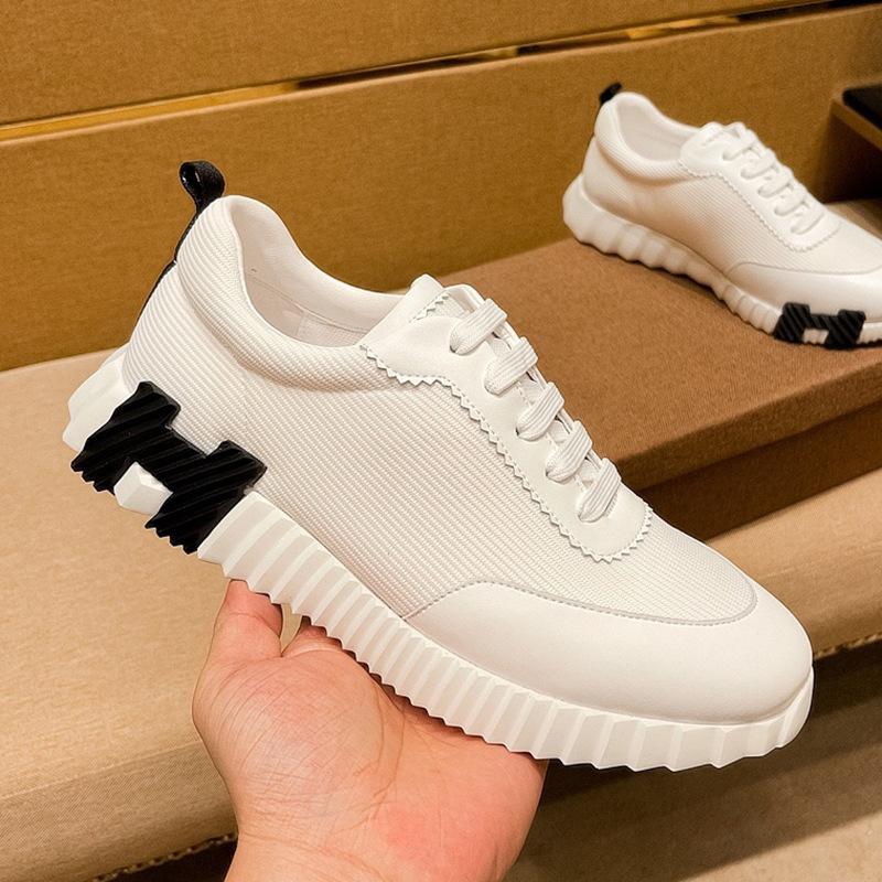 Outdoor Casual Shoes Men's Matte Leather Breathable Running Shoes Trendy Brand Light Luxury Fashion Contrasting Sports Shoes