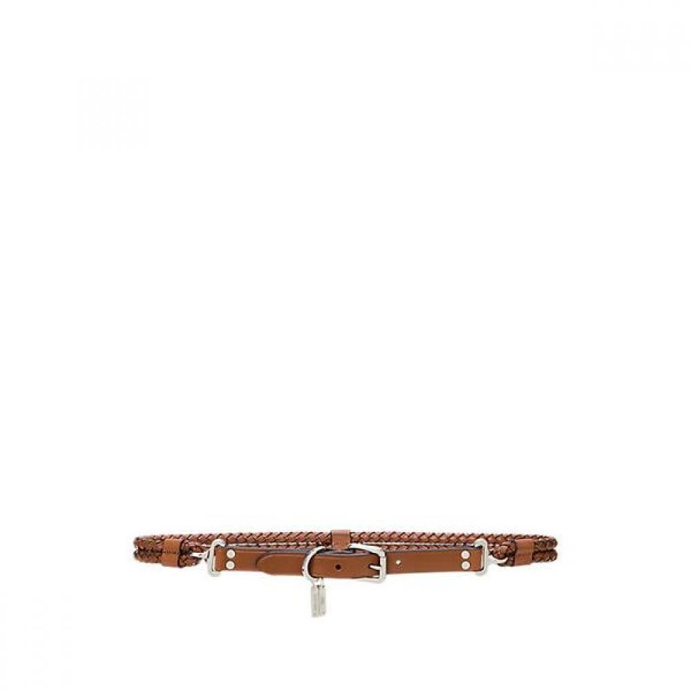Lauren Ralph Lauren Braided Vaqueta Leather Skinny Belt  Walrblt0f320203200 S