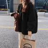 Khaki Lambswool Coat for Women: 2025 Autumn/Winter Korean Design
