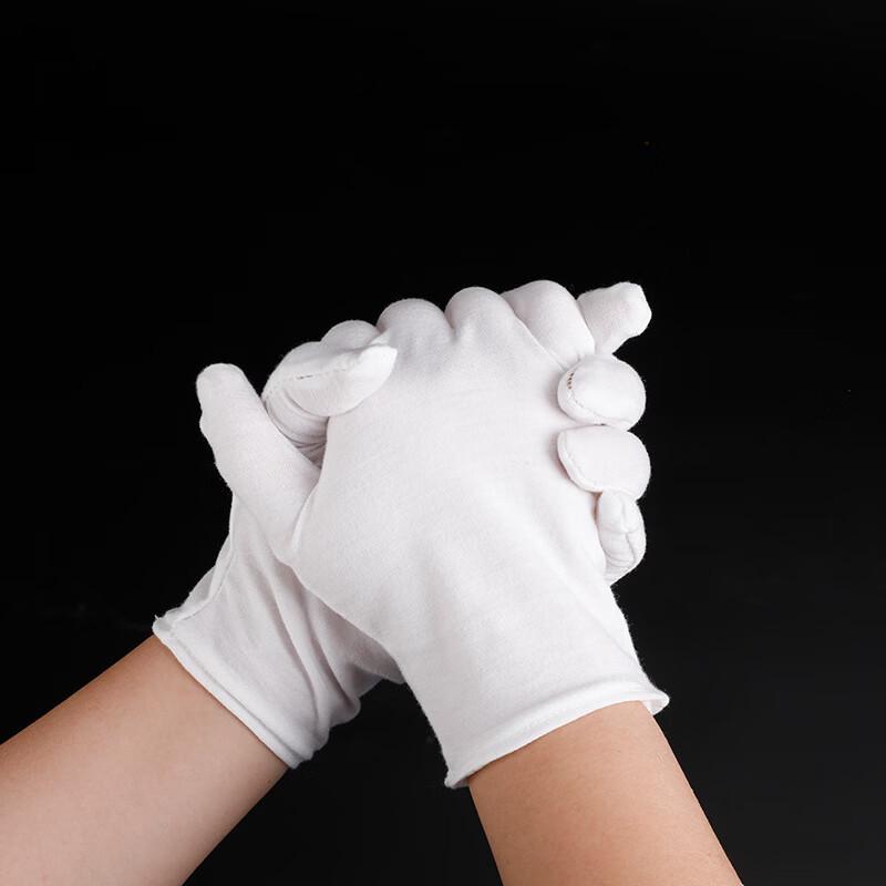White Canvas Gloves for Students (30 Pairs)