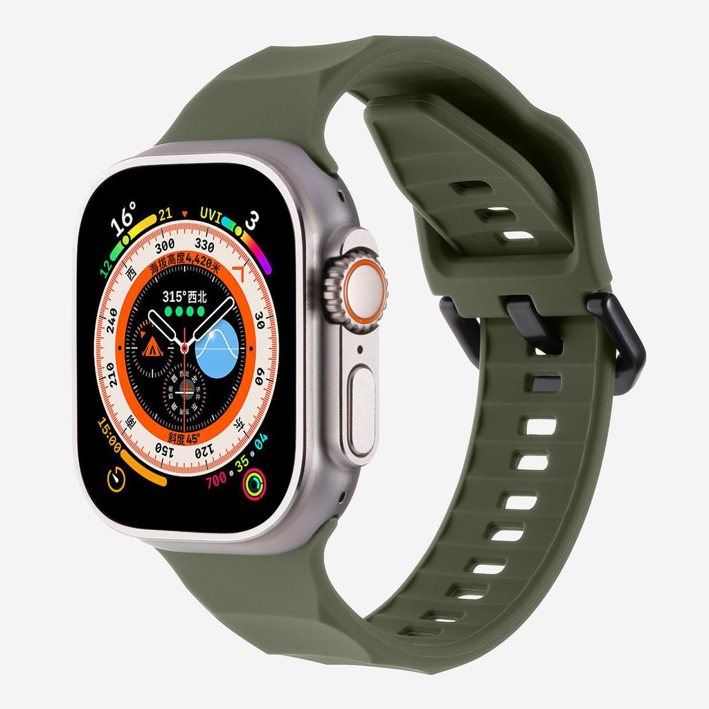 Soft Silicone Band for Apple Watch Ultra 3/2 49mm 46mm 45mm 44mm 42mm 40 41 Mm Sport Wristband iWatch Series 11 10 9 8 7 5 SE 3