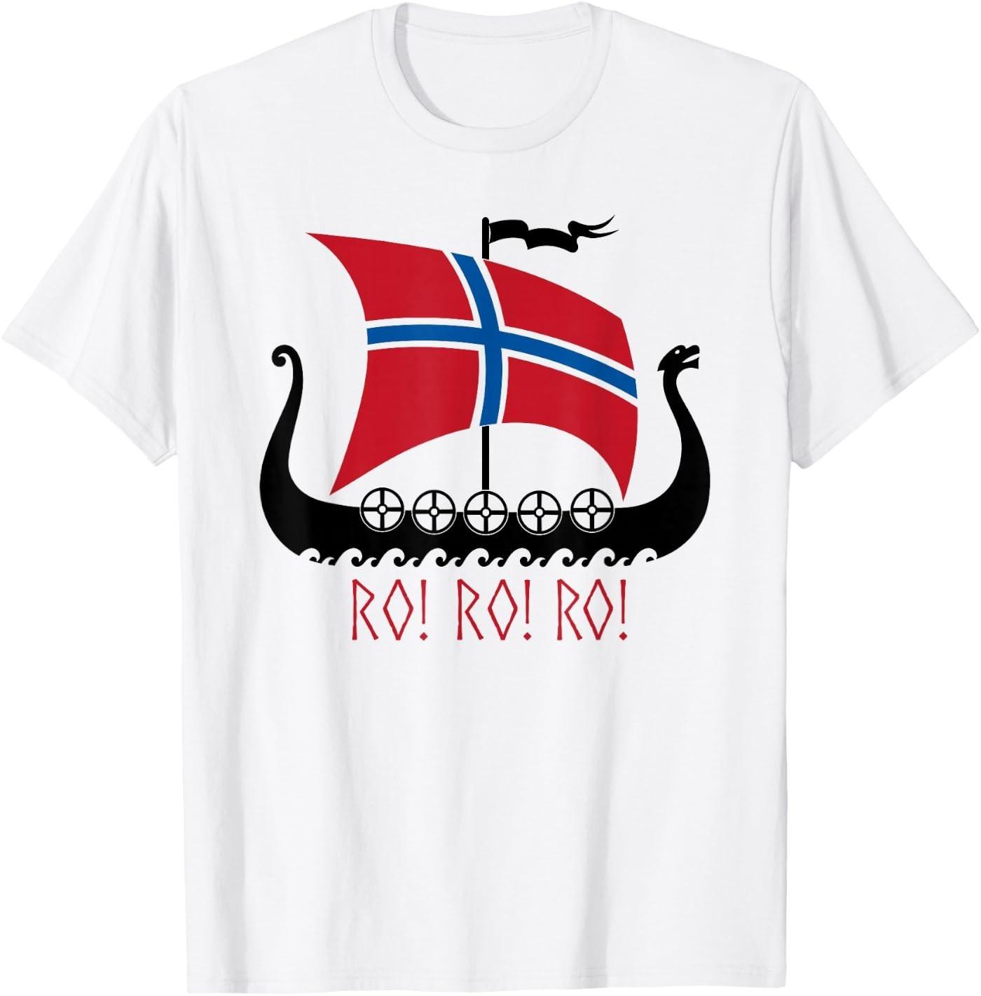 Ro Ro Ro Norwegian Viking Norway Flag Culture Row Country T-Shirt XXL