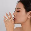 3/4Pcs Dating Rings Open Rings Adjustable Finger Rings Geometric Open Rings Finger Jewelry Suitable For Party Daily