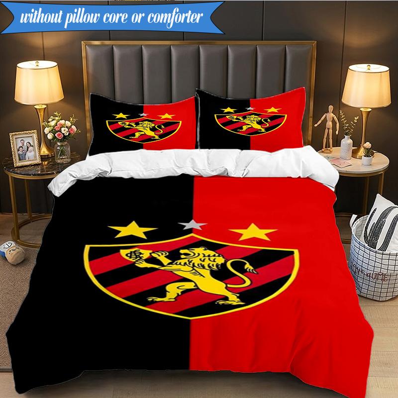 Football Club Emblem lion 3pcs K-pop music group Bedding set,Ideal for Bedroom, Dormitory,Including Duvet Cover And 2pcs Pillowcases,Fan gifts