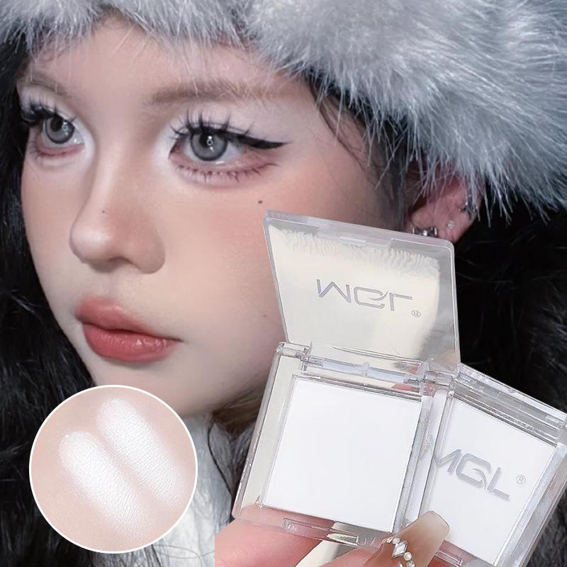 Palette Ombretti Monocromatici Bianco Caldo Opaco Polvere Illuminante Naturale a Lunga Tenuta per Contouring Delicato degli Occhi Illumina