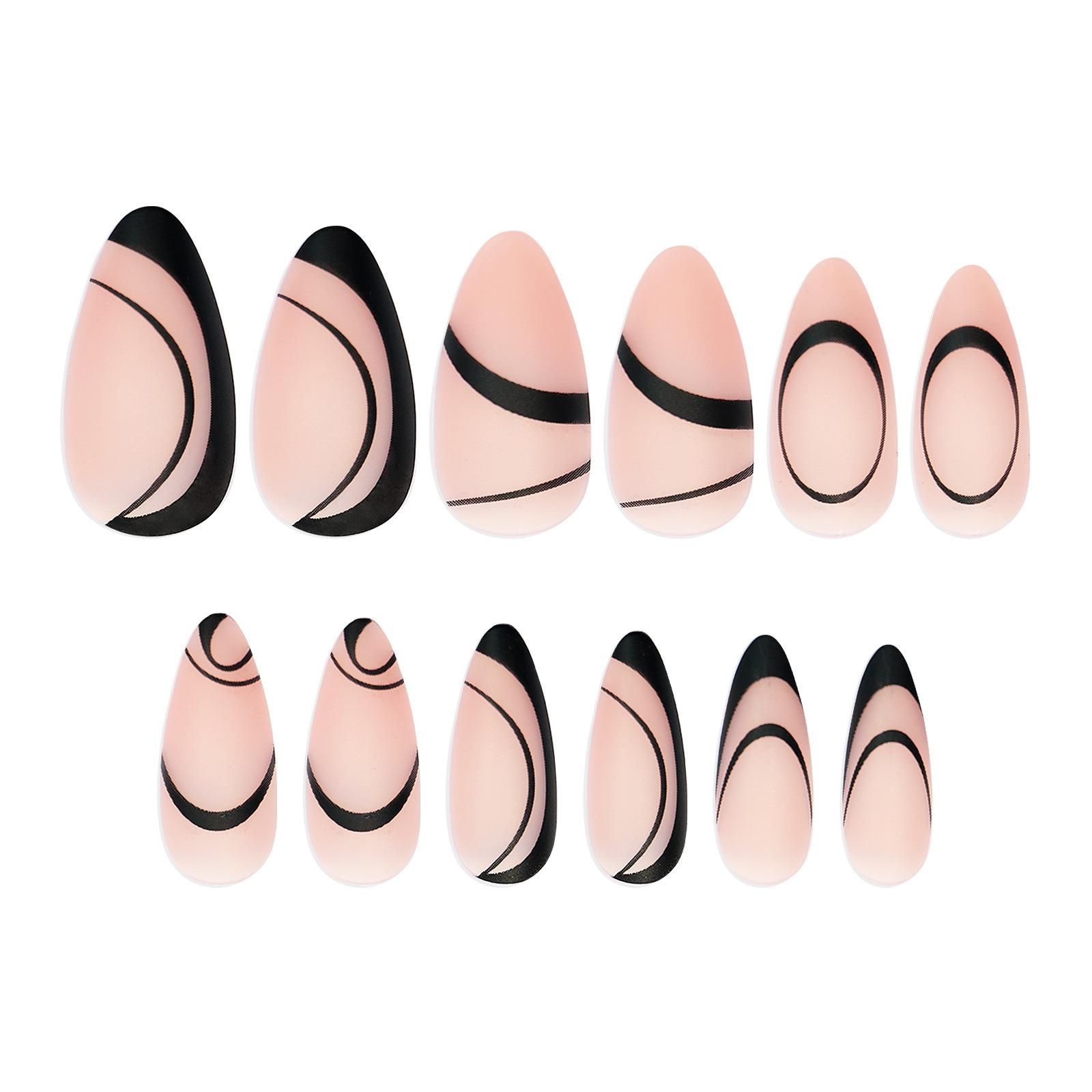 

Скандинавский стиль Носимые ногти Простой нейл-пластырь Линия Пластырь для нейл-арта Французский нейл-арт