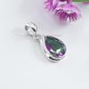 Teardrop Mystic Topaz Pendant: Handmade 925 Sterling Silver Necklace