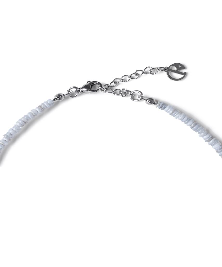 Decoroso Unisex Minimal Mother-Of-Pearl Bead Necklace [Light Gray]